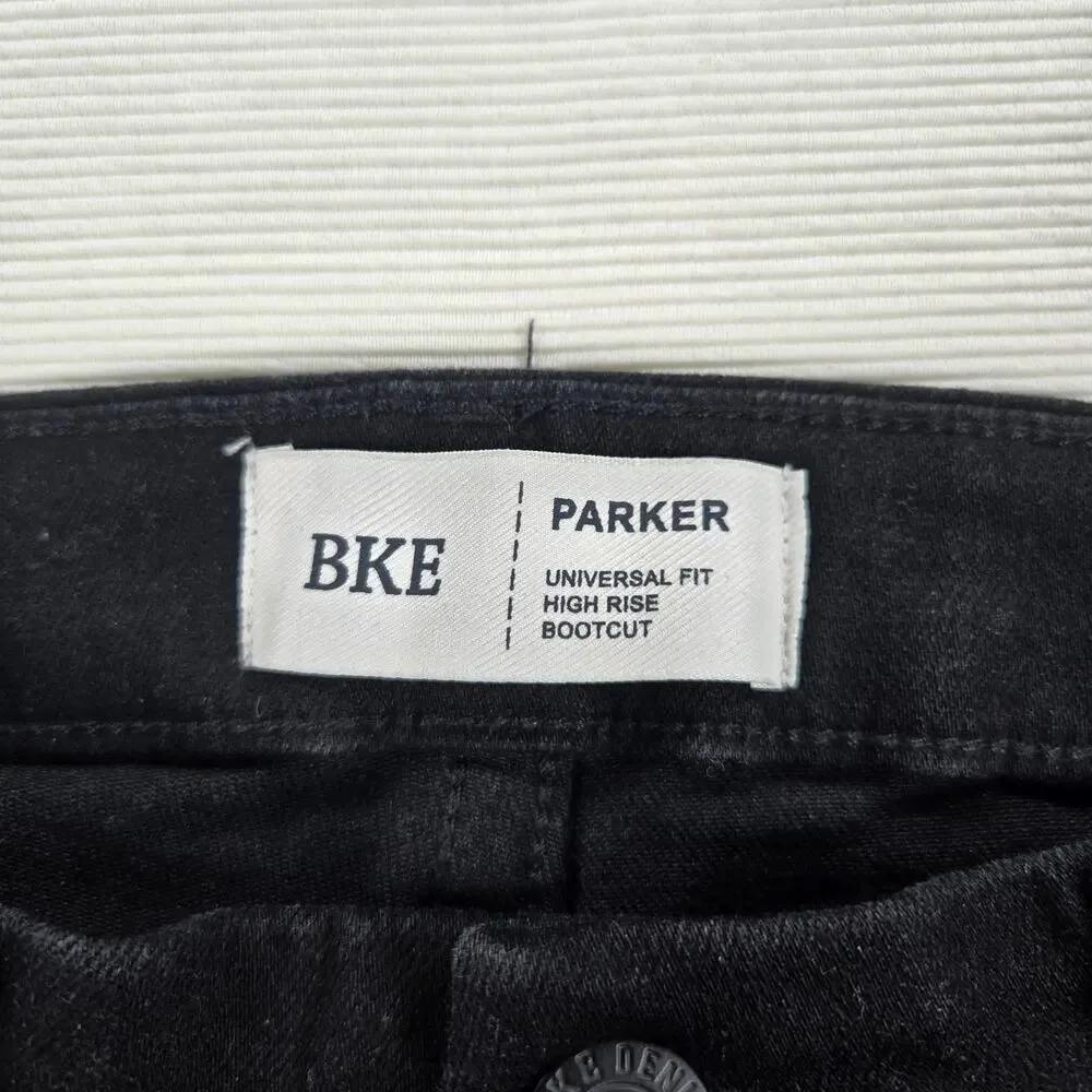 BKE Universal Fit Parker High Rise Western Black Bootcut Jeans Women's Size 27